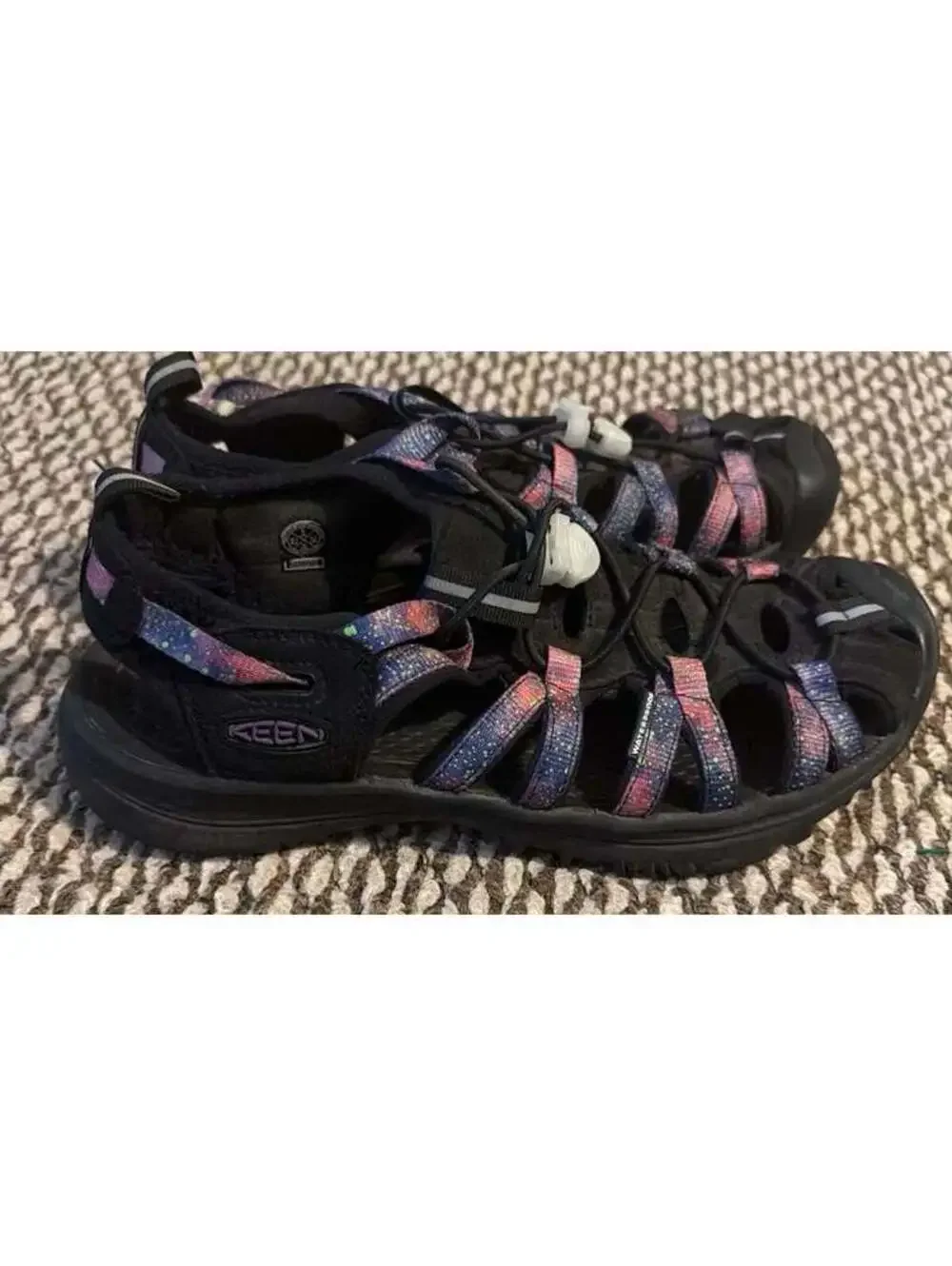 KEEN Women's Black Sandals with Galaxy-Print Straps